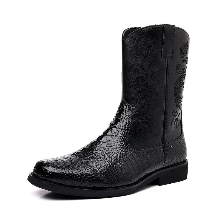 Vintage Schlangenleder Cowboystiefel für Herren