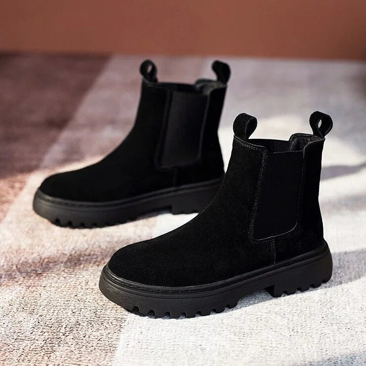 Orthopädische Stiefeletten für Damen mit dicker Sohle