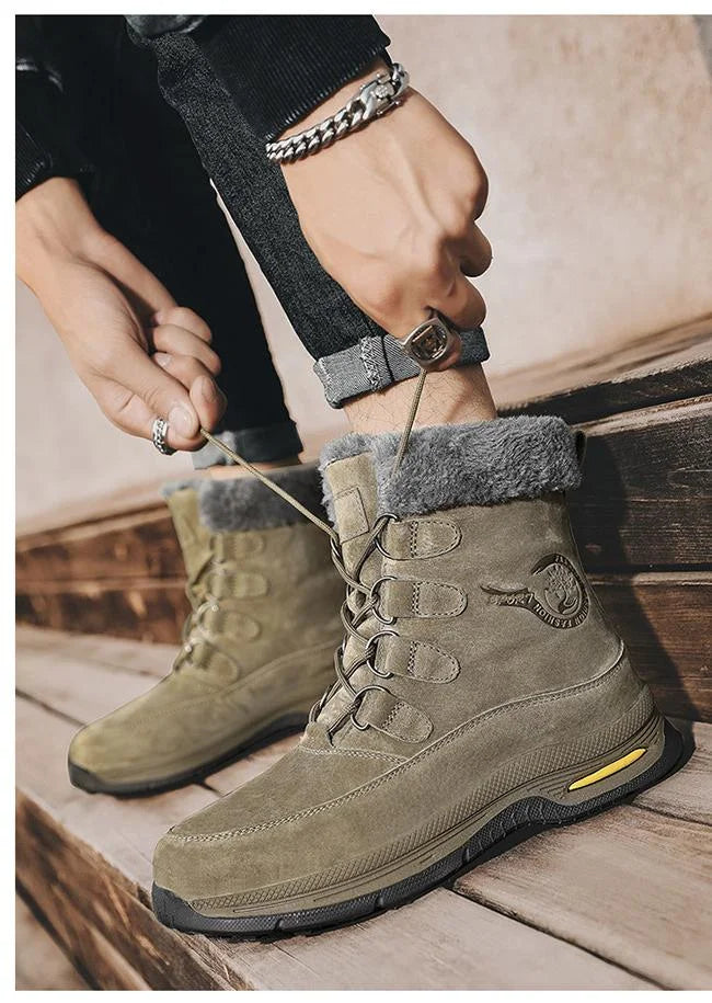 Herren-Schneestiefel warm wasserdicht rutschfest Wanderschuhe