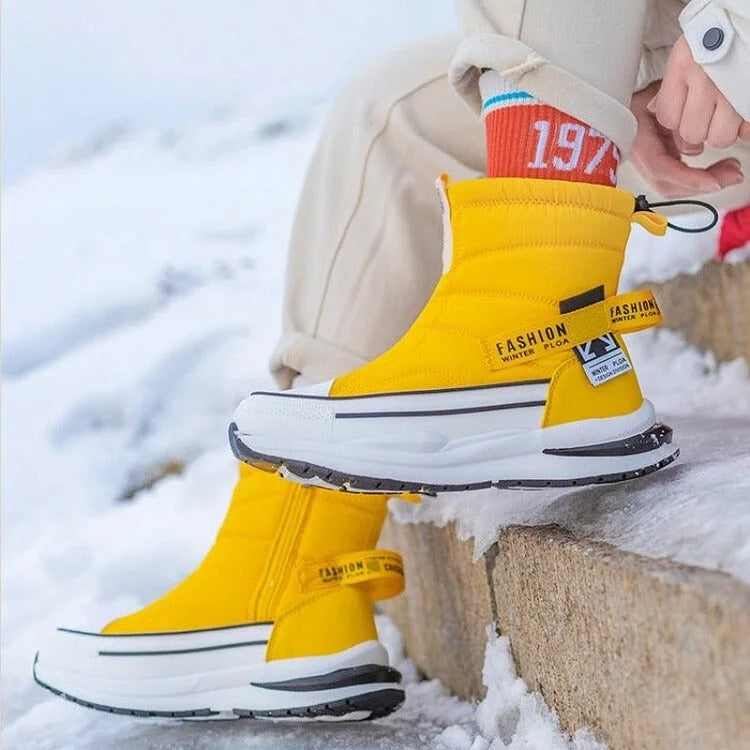 Footwearstorm Paar Orthopädische Stiefel Mehrfarbige warme Plüschschuhe