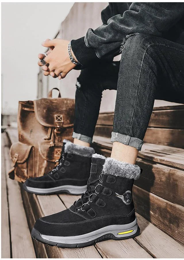Herren-Schneestiefel warm wasserdicht rutschfest Wanderschuhe