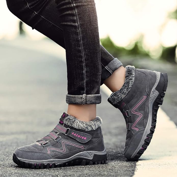 Warme Kunstpelzstiefel für Damen