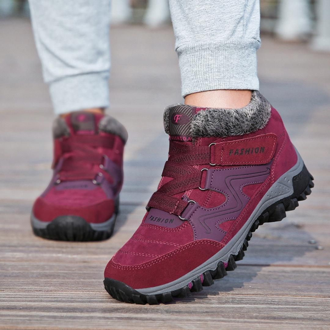 Warme Kunstpelzstiefel für Damen