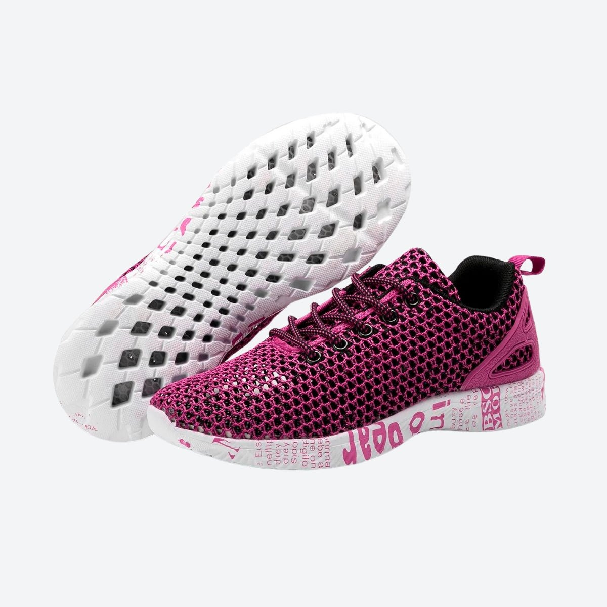 Wanderschuhe Slip-On leichte Mesh-Joggingschuhe Obermaterial aus Strick rutschfest atmungsaktiv Trainingsschuhe