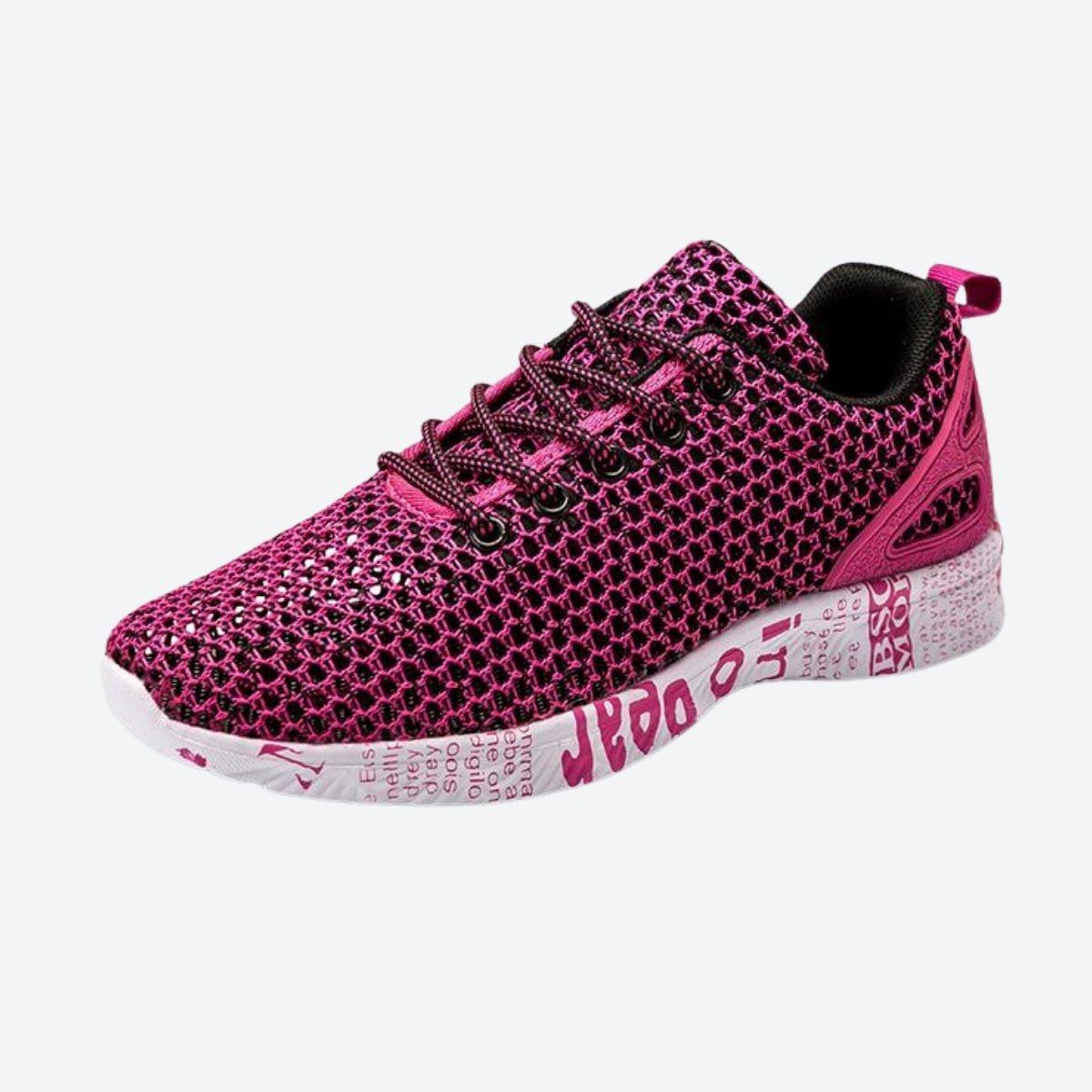 Wanderschuhe Slip-On leichte Mesh-Joggingschuhe Obermaterial aus Strick rutschfest atmungsaktiv Trainingsschuhe