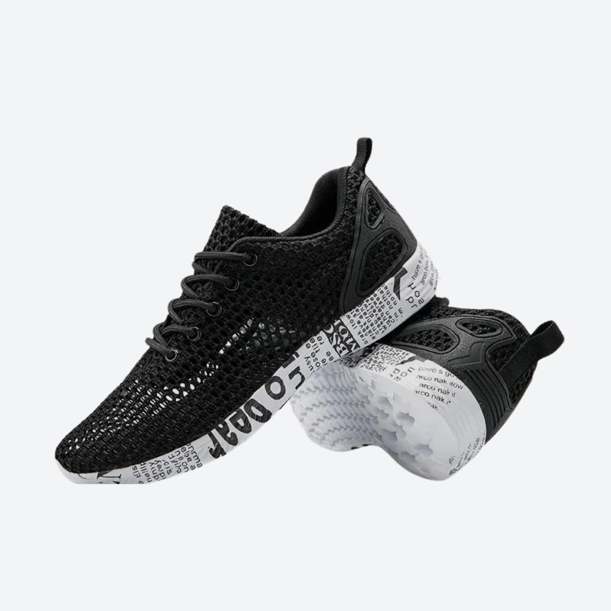 Wanderschuhe Slip-On leichte Mesh-Joggingschuhe Obermaterial aus Strick rutschfest atmungsaktiv Trainingsschuhe
