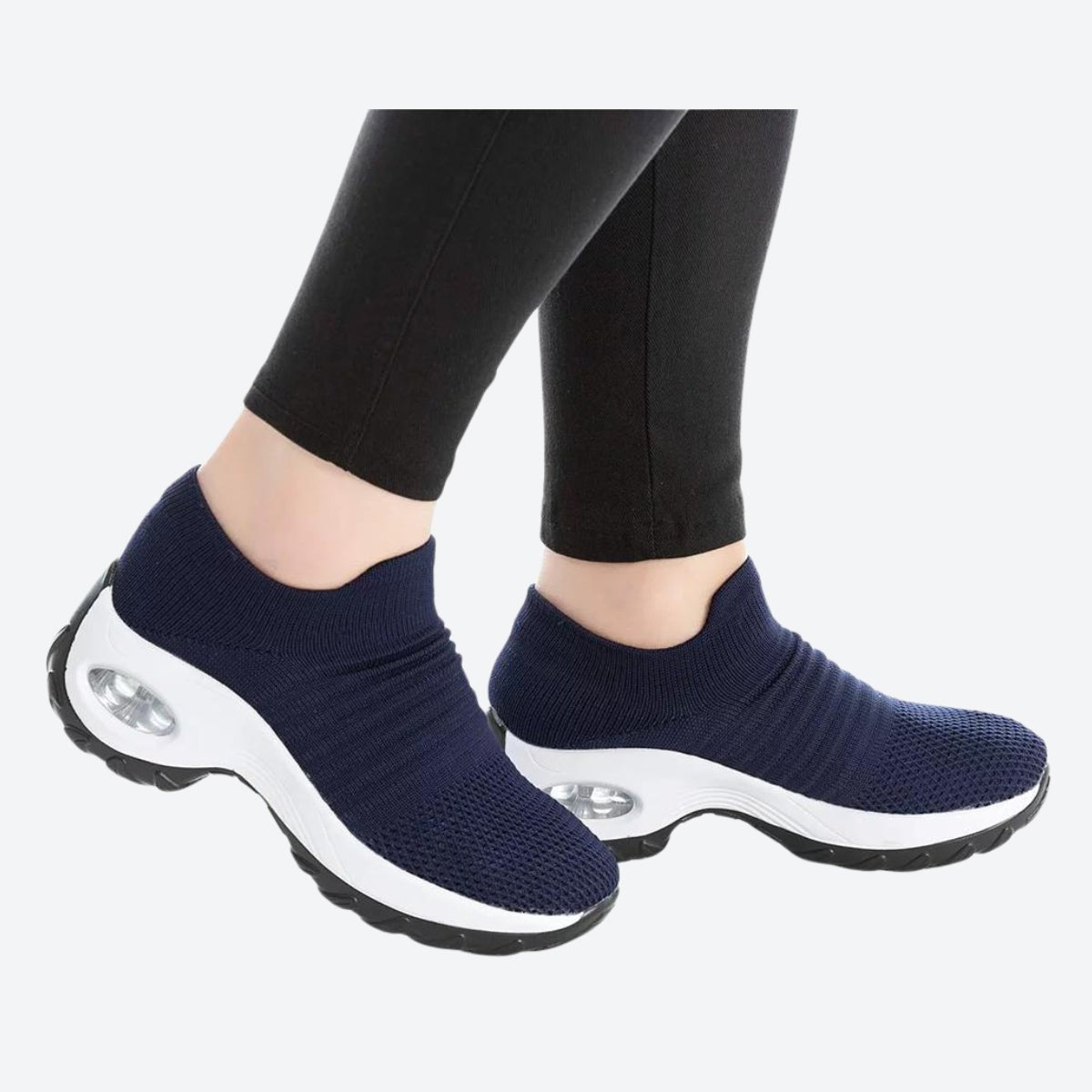 Damen Air Cushion Sport Laufschuhe Atmungsaktive Mesh Walking Slip-on Sneakers