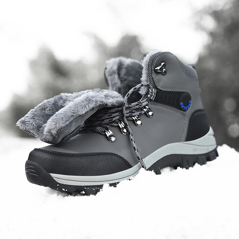 Herren Winterstiefel Orthopädische Schuhe - Grau