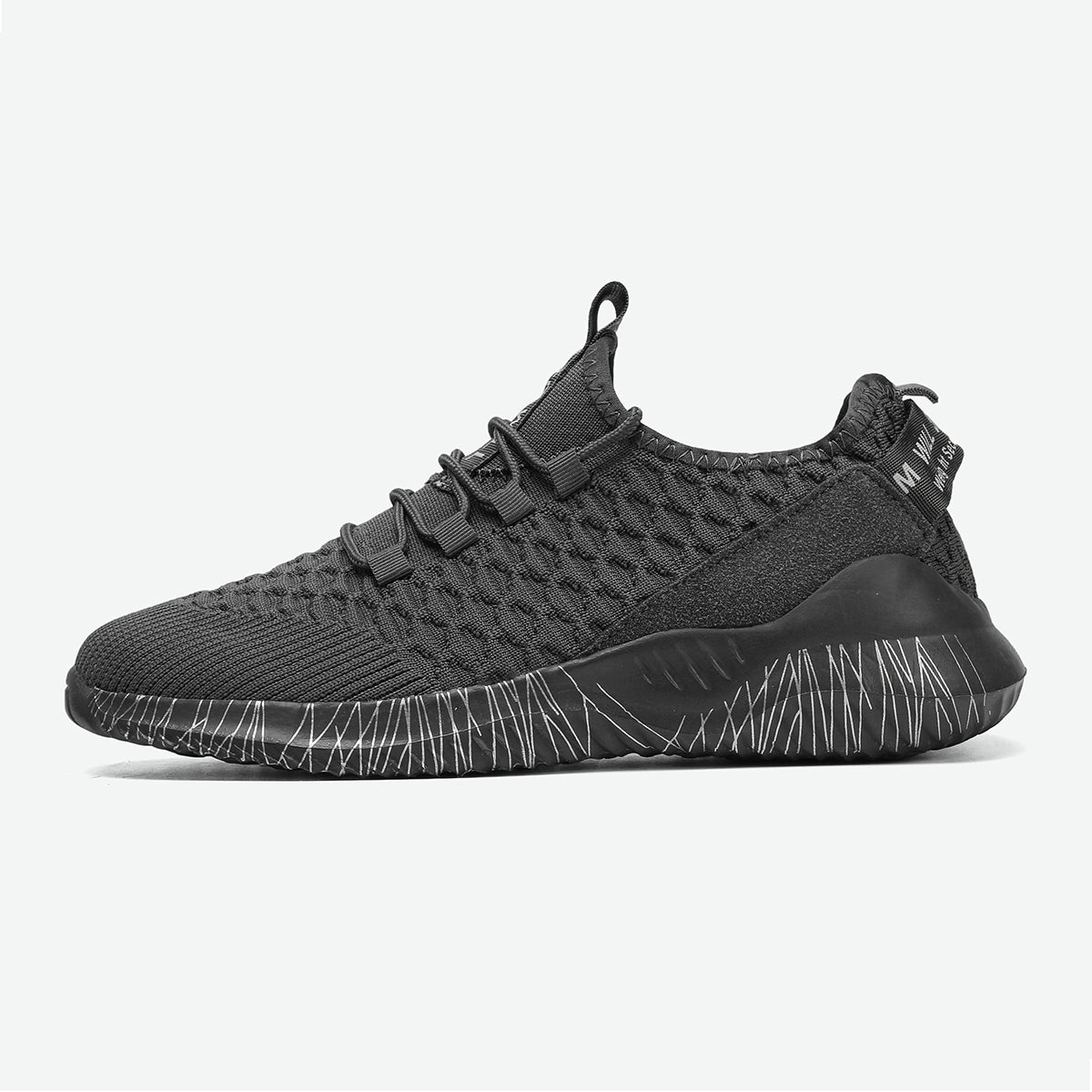 Lopsie Schwarze Tennisschuhe für Damen Wanderschuhe sportliche Sneakers leichte Laufschuhe