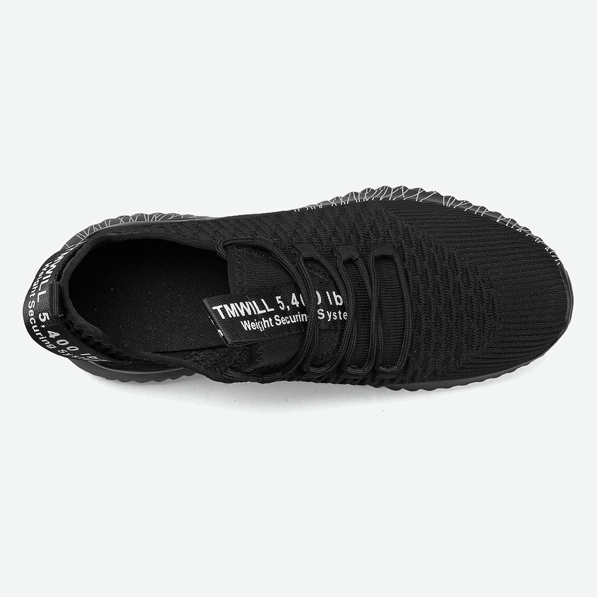 Lopsie Schwarze Tennisschuhe für Damen Wanderschuhe sportliche Sneakers leichte Laufschuhe