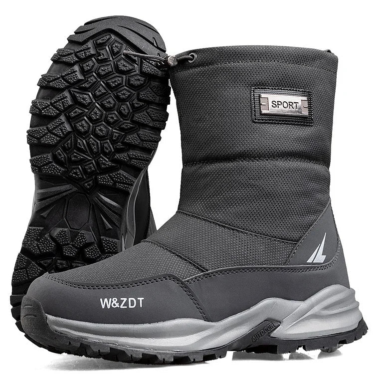 Verdickte warme wasserdichte rutschfeste High-Top-Schneestiefel für Herren im Winter