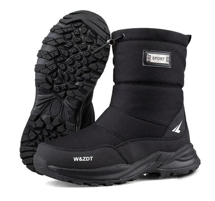 Verdickte warme wasserdichte rutschfeste High-Top-Schneestiefel für Herren im Winter