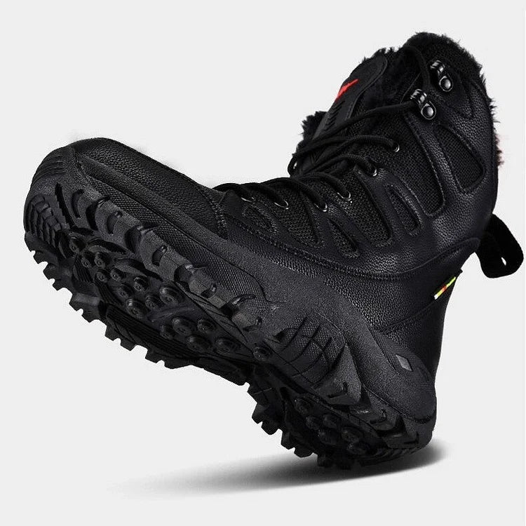 Verdickte Samt-High-Top-Wanderschneestiefel