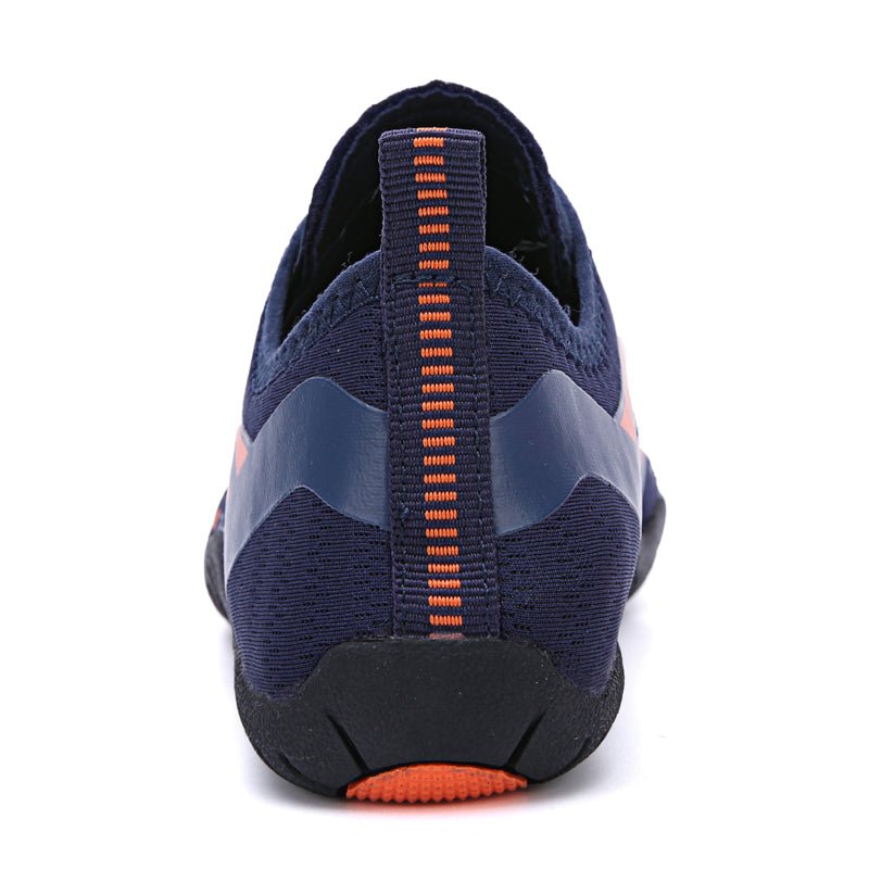 Blau-orange Universal-Barfuß-Orthopädieschuhe mit rutschfester Sohle