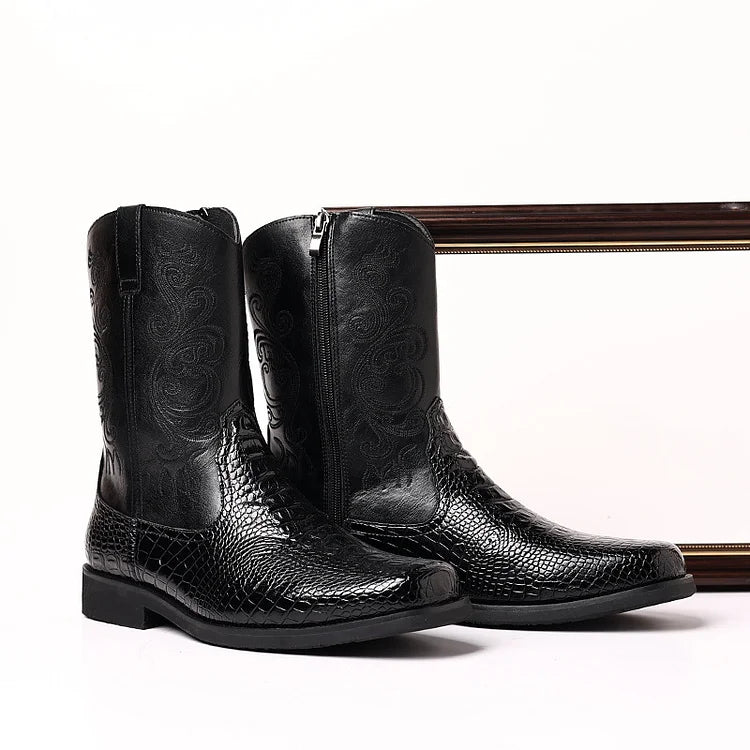 Vintage Schlangenleder Cowboystiefel für Herren