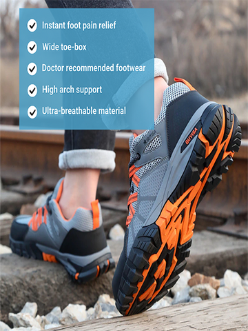 Orthopädische Schuhe Männer Stahlkappe Spitze