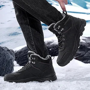 Wasserdichte Winterstiefel mit Fleecefutter und dicken High-Top-Schneestiefeln für Herren