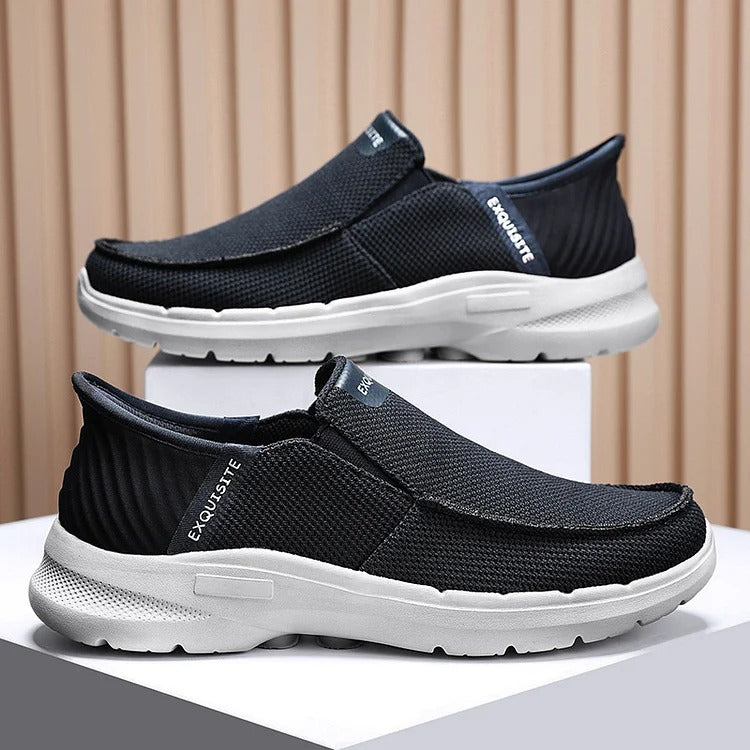 Footwearstorm Step Ease Slip-On Wanderschuhe Canvas-Loafer