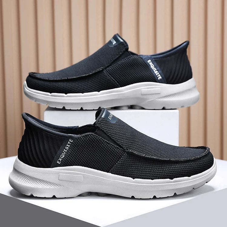 Step Ease Slip-On Wanderschuhe Canvas-Loafer
