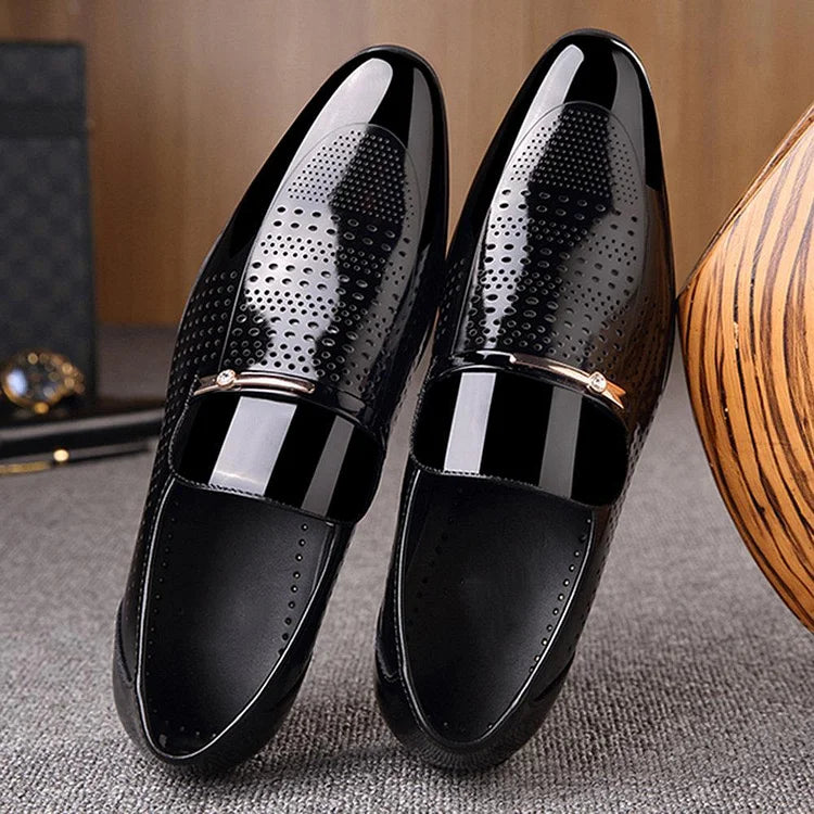 Herren Mikrofaser Leder Loch Atmungsaktive Freizeitschuhe für formelle Anlässe
