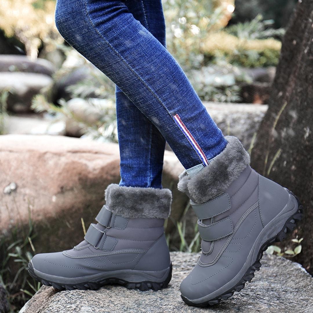 Wasserdichte Outdoor-Wanderstiefel für Damen mit Plüschkragen