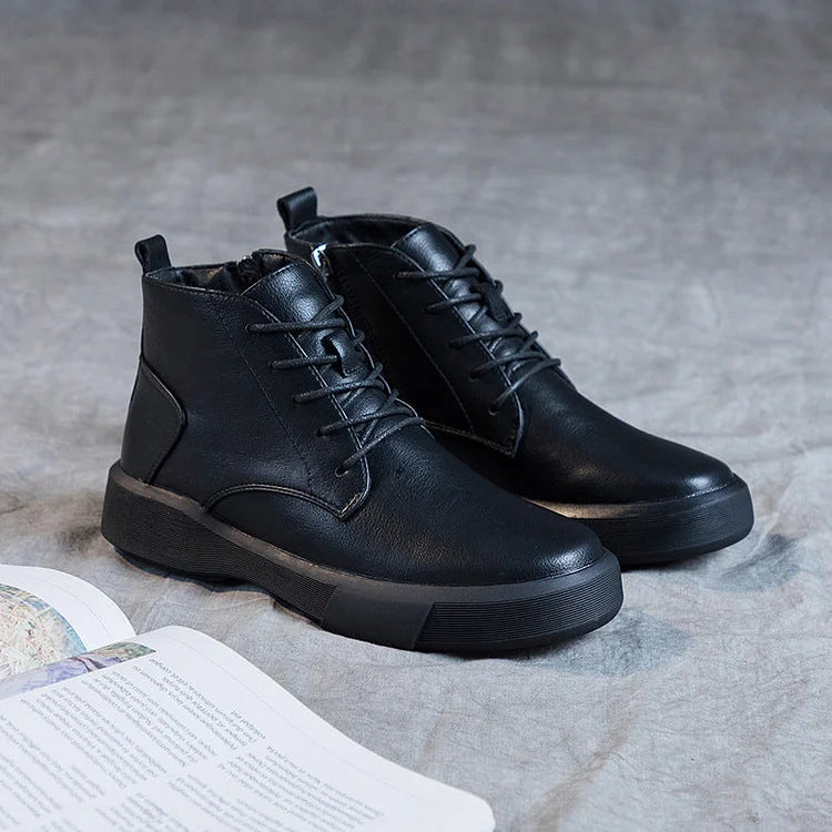 Damen Arch Supportor Leder Stiefeletten Warme Femme Kurze Stiefel Wasserdichte Schuhe