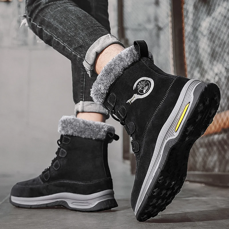 Herren-Schneestiefel warm wasserdicht rutschfest Wanderschuhe