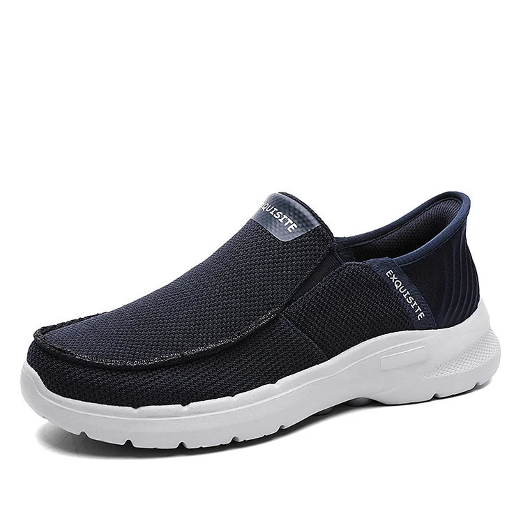 Step Ease Slip-On Wanderschuhe Canvas-Loafer