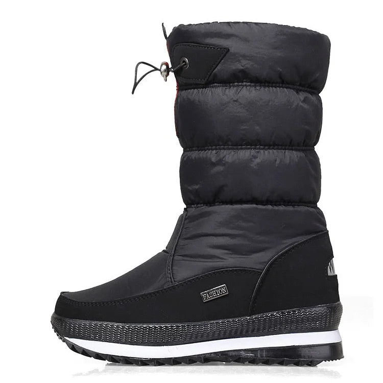 Rutschfeste knöchelhohe Schneestiefeletten aus Kunstpelz warme Stiefel bis zur Wade