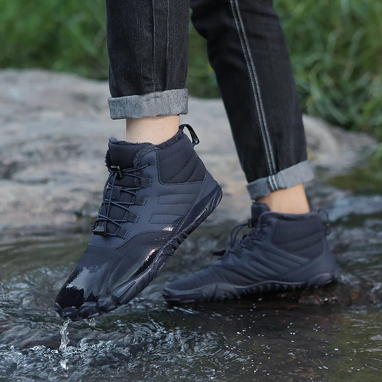 Winter Plüsch Warm Wasserdicht Anti-Rutsch Barfuß Schuhe Outdoor Wandern Sneakers