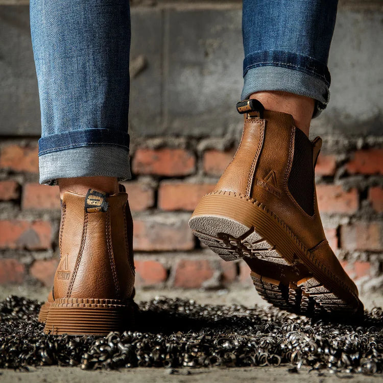 Wasserdichte Slip-On-Stiefel mit Stahlkappe