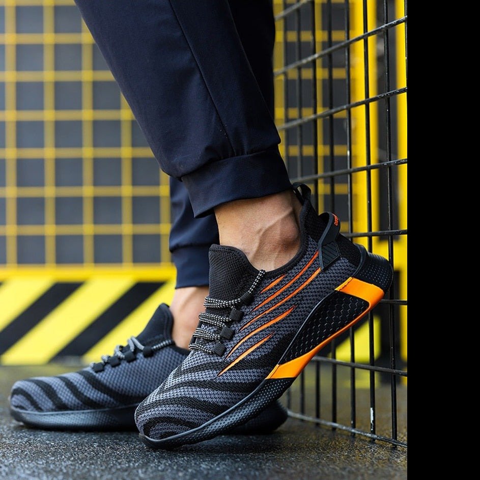 Ergonomische schmerzlindernde unzerbrechliche orthopädische Sicherheitsschuhe – Orange