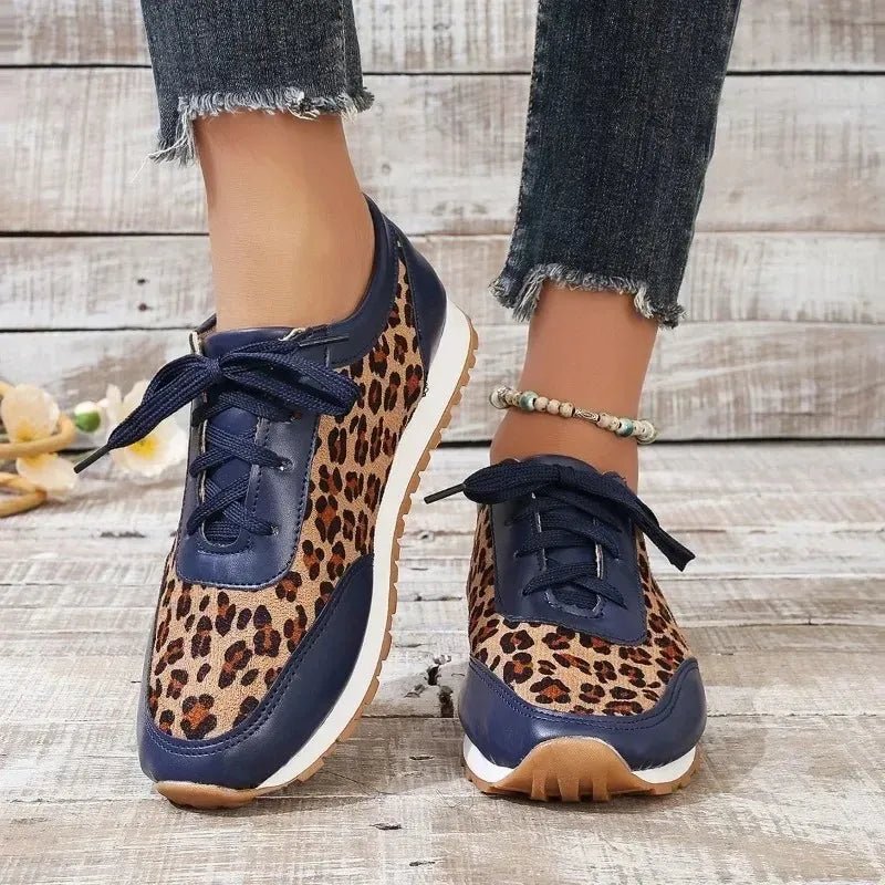 Schuhe Herbst Leopard Print Mischfarben Casual