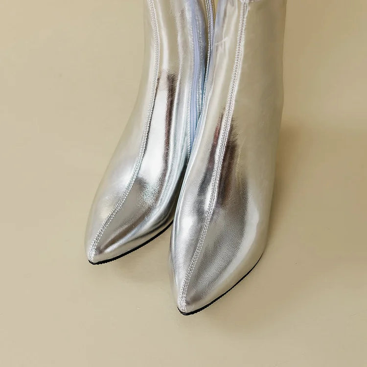 Damen-Stiefeletten in Gold-Metallic