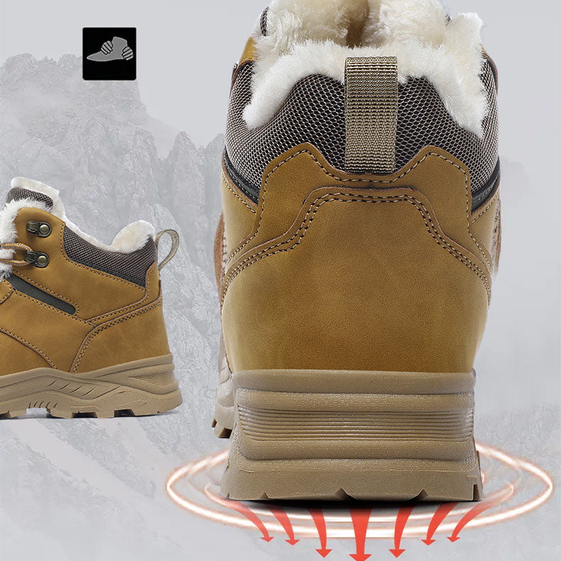 Wasserdichte Winterstiefel mit Fleecefutter und dicken High-Top-Schneestiefeln für Herren