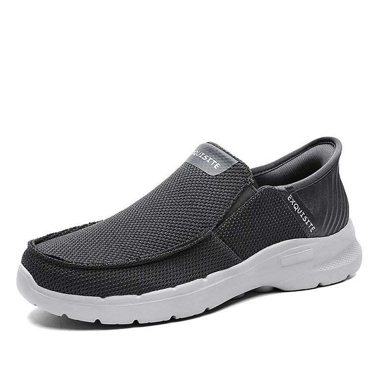 Step Ease Slip-On Wanderschuhe Canvas-Loafer