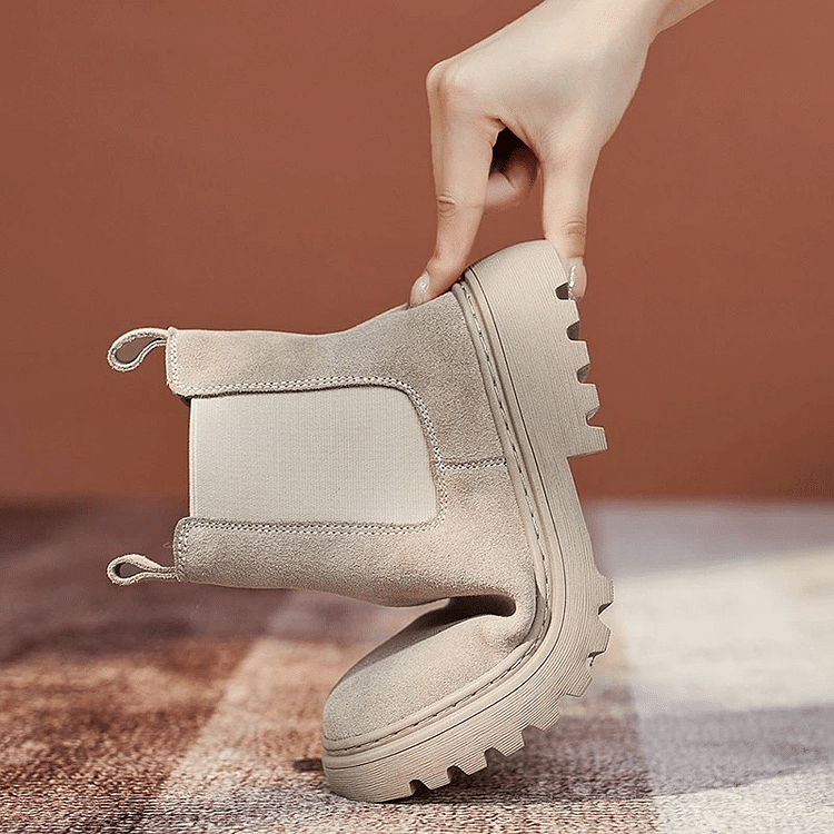 Orthopädische Stiefeletten für Damen mit dicker Sohle