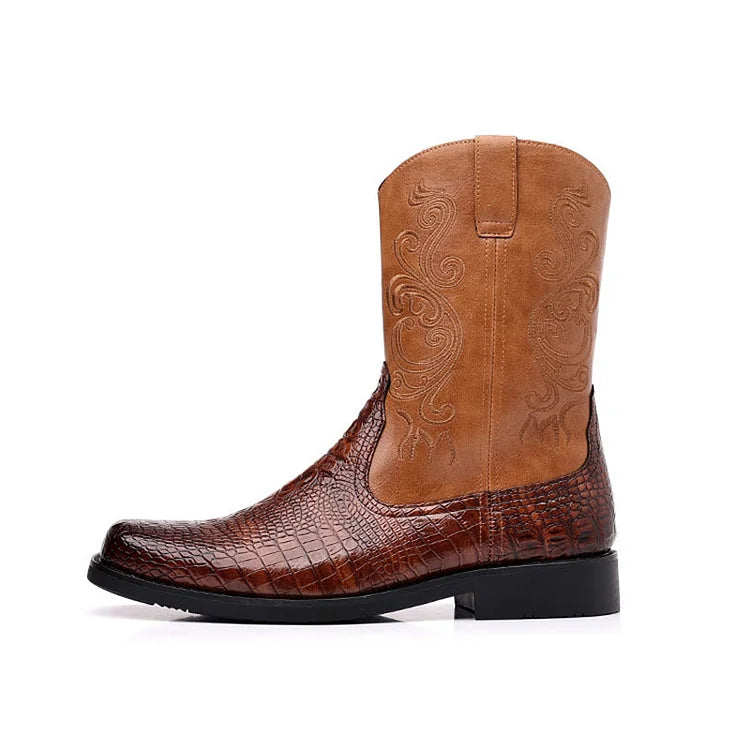 Vintage Schlangenleder Cowboystiefel für Herren