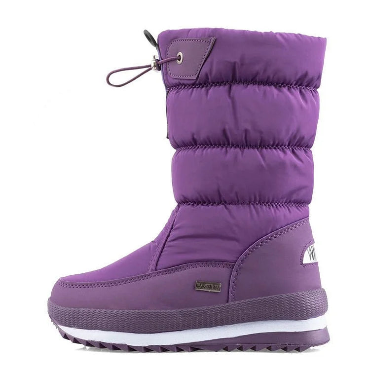 Rutschfeste knöchelhohe Schneestiefeletten aus Kunstpelz warme Stiefel bis zur Wade