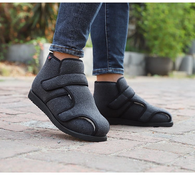 M-ICE GUARD Leicht an- und auszuziehende verstellbare extra breite Stiefel ohne Schnürung