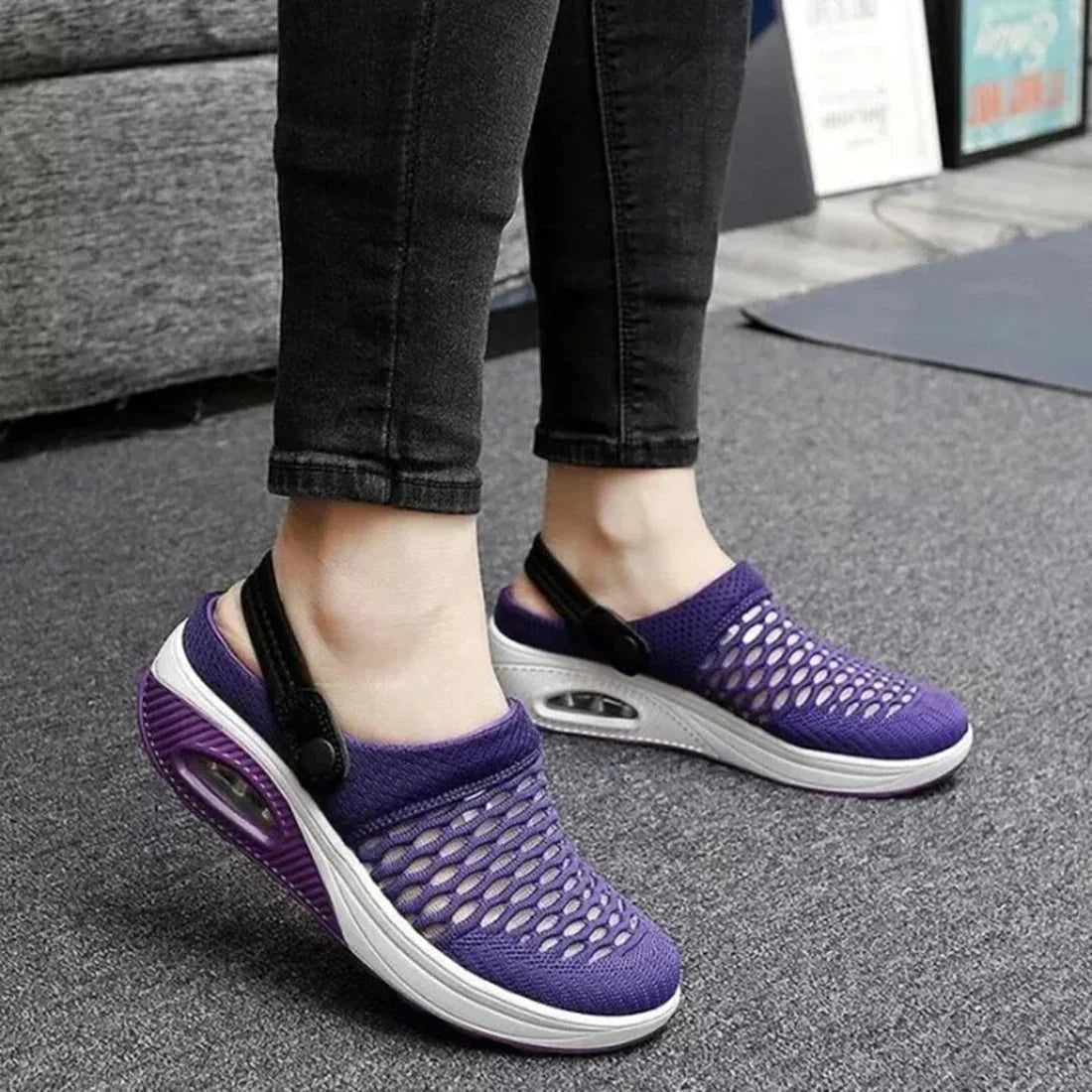 Orthopädische Clogs mit Luftpolsterunterstützung zur Reduzierung des Drucks auf Rücken und Knie