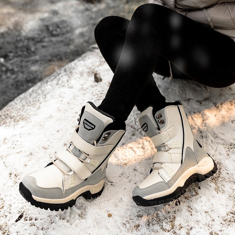 Damen Winterstiefel Orthopädische Schuhe - Beige