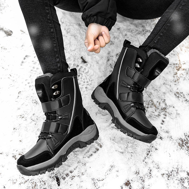 Damen Winterstiefel Orthopädische Schuhe - Schwarz