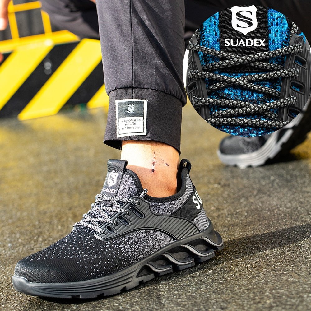 Orthopädische Schuhe verstärkte Sicherheitsstiefel mit Stahlkappe Grau