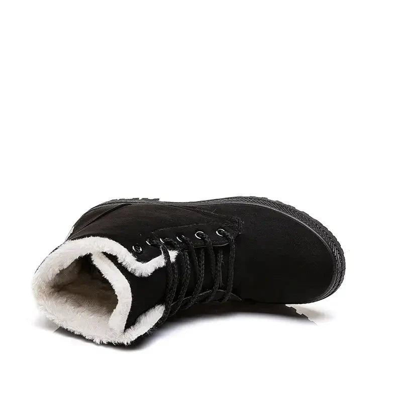 Warme mit Pelz gefütterte Stiefeletten
