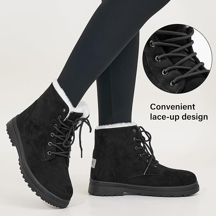 Warme mit Pelz gefütterte Stiefeletten