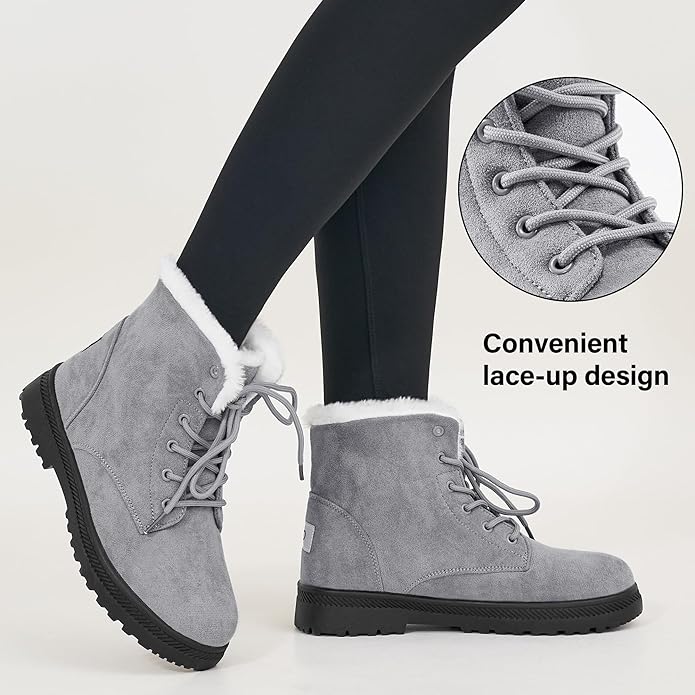 Warme mit Pelz gefütterte Stiefeletten