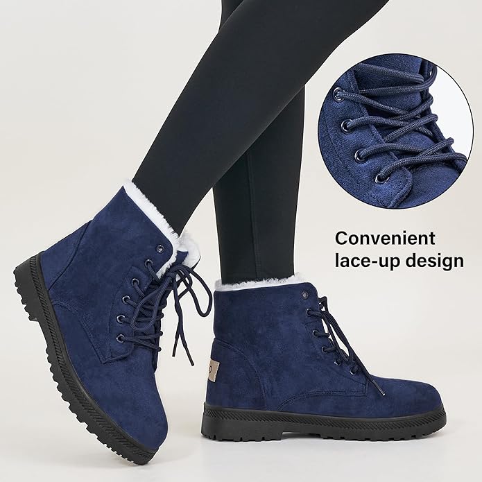 Warme mit Pelz gefütterte Stiefeletten