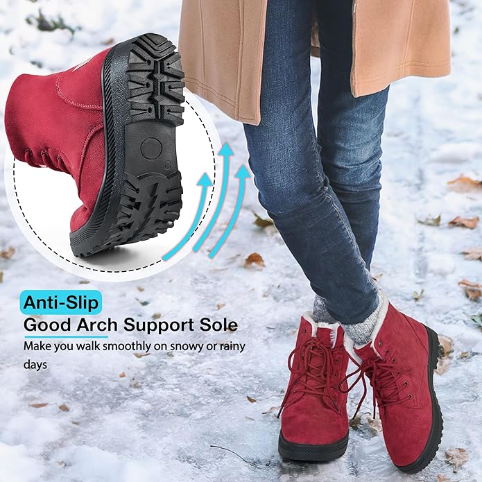 Warme mit Pelz gefütterte Stiefeletten