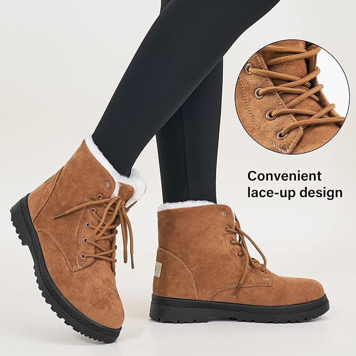 Warme mit Pelz gefütterte Stiefeletten